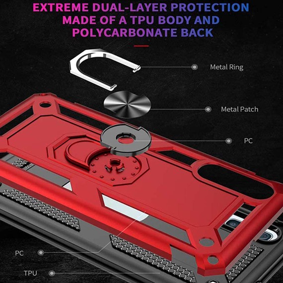Huawei P Smart Z CaseUp Magnetic Ring Holder Kılıf Kırmızı 4